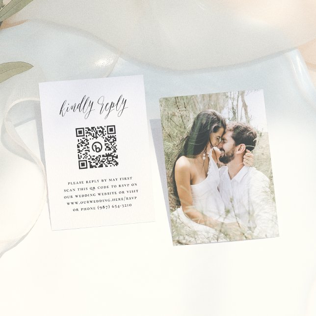Einfaches Skript-Foto QR-Code Hochzeitsszenario RS Begleitkarte (Von Creator hochgeladen)