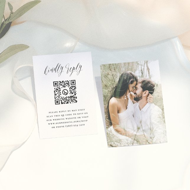 Einfaches Skript-Foto QR-Code Hochzeitsszenario RS Begleitkarte (Von Creator hochgeladen)