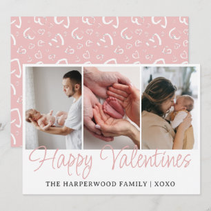 Einfaches Skript Frohes Valentinsfest Mehrfachfoto Feiertagskarte