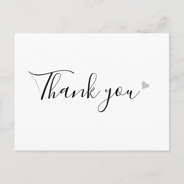 Einfaches Skript Geschäft Danke Postkarte (Vorderseite)