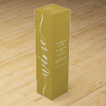 Einfaches Skript - Gold & White Weinbox<br><div class="desc">Einfaches Skript - Golden & White Weinkasten beim Business Card Store.</div>