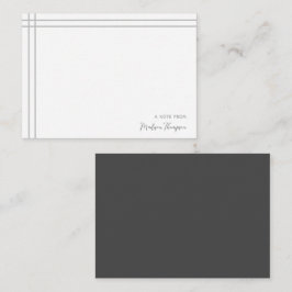 Einfaches Skript, grau, weiß, 2 Seiten, doppelte G Mitteilungskarte