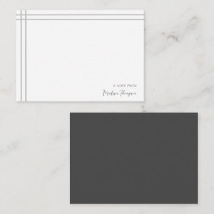 Einfaches Skript, grau, weiß, 2 Seiten, doppelte G Mitteilungskarte