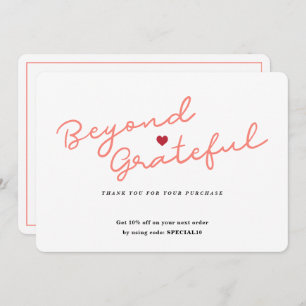 Einfaches Skript mit Herz - Business Dankeschön-Ka Dankeskarte