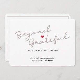 Einfaches Skript mit Herz - Business Dankeschön-Ka Dankeskarte