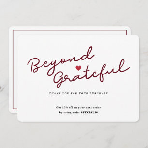 Einfaches Skript mit Herz - Business Dankeschön-Ka Dankeskarte