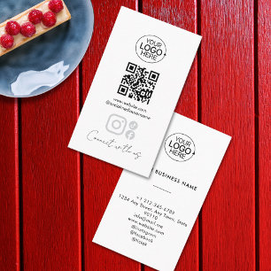 Einfaches Skript Mit uns verbinden Logo QR-Code hi Visitenkarte