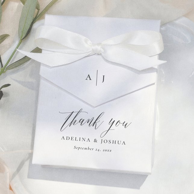 Einfaches Skript Monogramm Danke Hochzeit Geschenkschachtel (Von Creator hochgeladen)