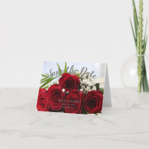 Einfaches Skript - rote Rosen Save the Date Karte