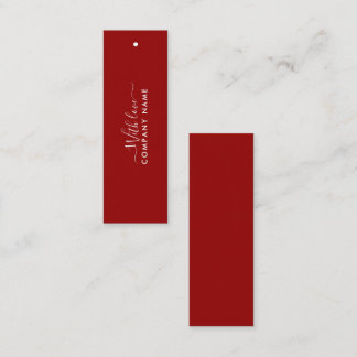 Einfaches Skript - Rote und weiße Geschenketikette Mini Visitenkarte