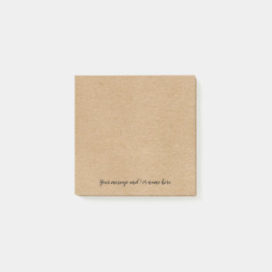 Einfaches Skript Rustikales Kraftpapier Ihre Nachr Post-it Klebezettel