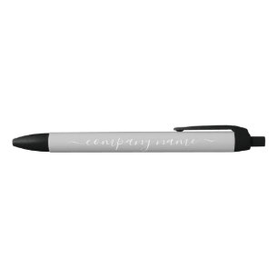 Einfaches Skript - Silver & White - Unternehmen/Ve Kugelschreiber