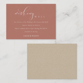 Einfaches Skript Terracotta Rost Hochzeit wünschen Begleitkarte