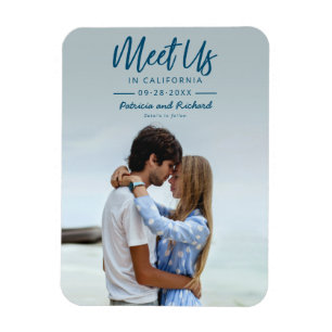 Einfaches Skript Treffen Sie uns in Save The Date  Magnet