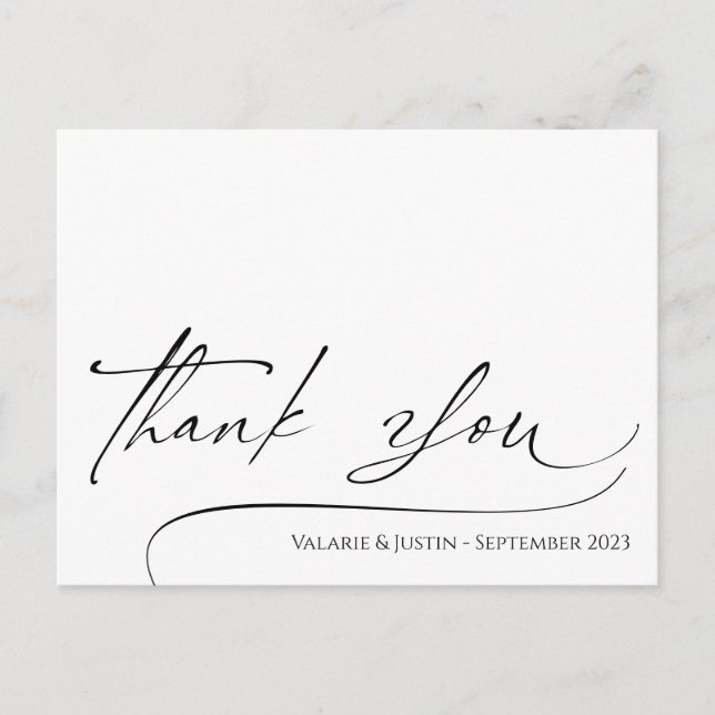 Einfaches Skript Vielen Dank Postcard Postkarte (Vorderseite)