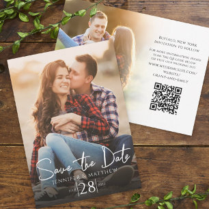 Einfaches SkriptWedding-Foto Save the Date
