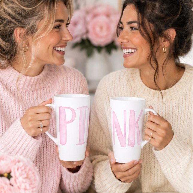 Einfaches Spaß Wasserfarbe Rosa  Milchtasse (Von Creator hochgeladen)
