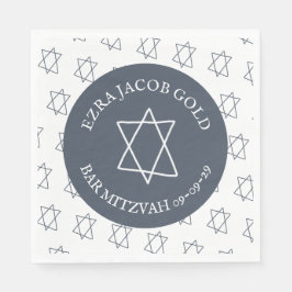 Einfaches Star von David Custom B'nai Bat Bar Mitz Serviette