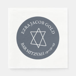 Einfaches Star von David Custom B'nai Bat Bar Mitz Serviette