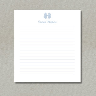 Einfaches Staubblaues Bogen-Script mit individuell Notizblock