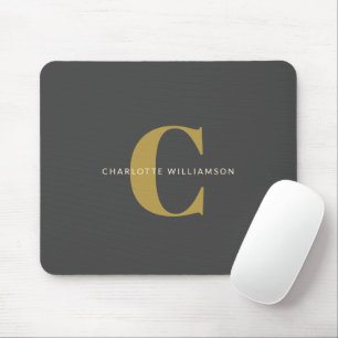 Einfaches stilvolles, chic Monogramm Name in Schwa Mousepad