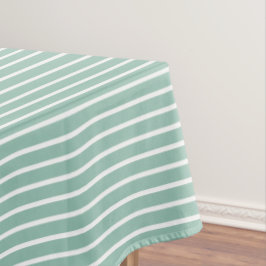 Einfaches stilvolles Enteneiblau Cottage gestreift Tischdecke