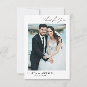 Einfaches stilvolles Foto Dankeschön-Karte Dankeskarte