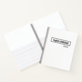 Einfaches stilvolles Schulfach Notizbuch