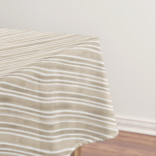 Einfaches stilvolles Taupe-Landhaus diagonal gestr Tischdecke