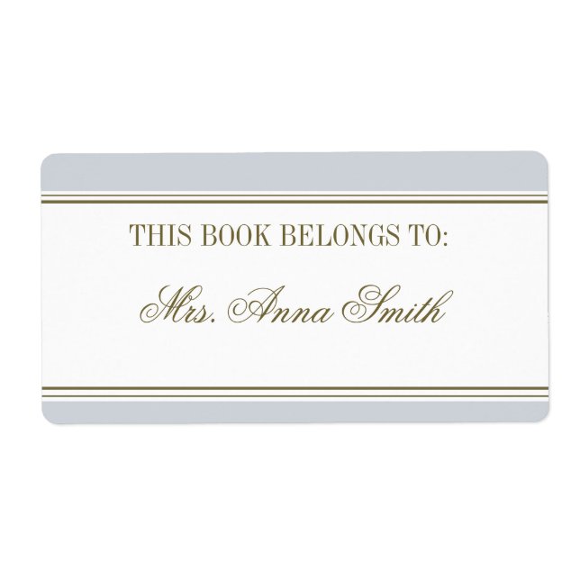 Einfaches Streifen französisches blaues Buchzeiche (Vorne)