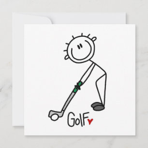 Einfaches Strichmännchen Golfer