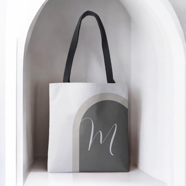 Einfaches stylisches Arch mit Monogram Initial (Personalize this stylish tote with your monogram initial.)
