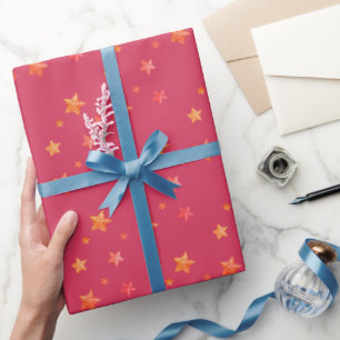 Einfaches süßes glamouröses rotes Glitter-Schimmer Geschenkpapier
