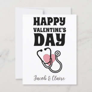 Einfaches süßes Herz Glücklicher Valentinstag Paar