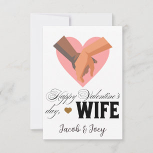 Einfaches süßes Herz Glücklicher Valentinstag Paar