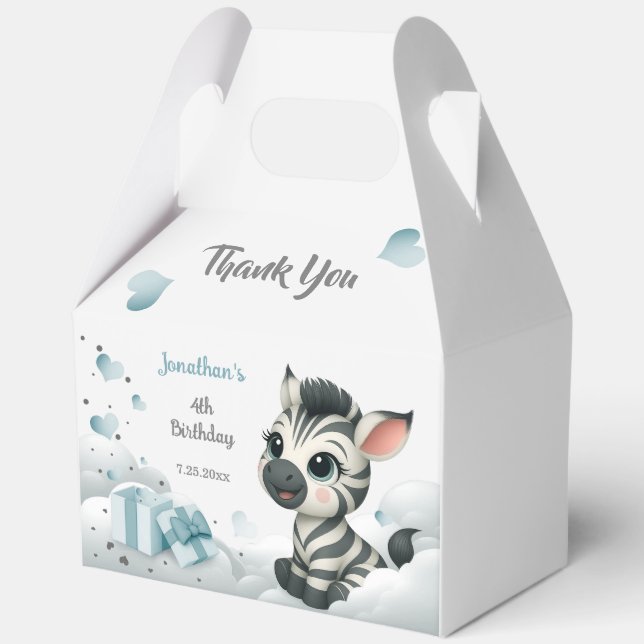 Einfaches süßes kleines Zebra  Geschenkschachtel (Vorderseite)