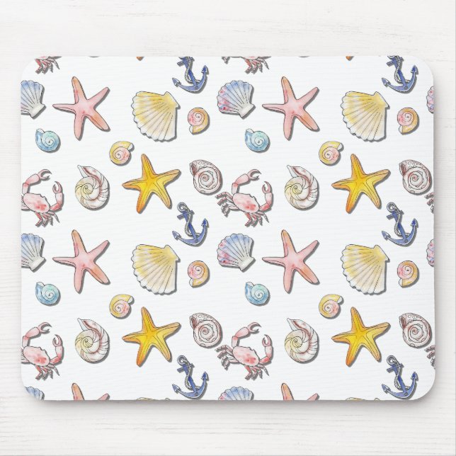 Einfaches süßes Stranddesign  Mousepad (Vorne)