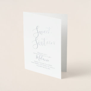 Einfaches Sweet Sixteen Skript Folienkarte