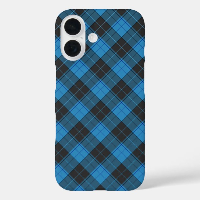Einfaches Tartan-Muster in dunkelblau Case-Mate iPhone Hülle (Rückseite)