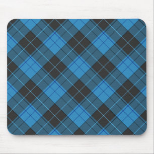 Einfaches Tartan Muster in dunkelblau... Mousepad