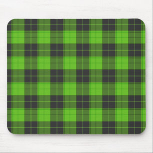 Einfaches Tartan-Muster in dunkelgrün Mousepad