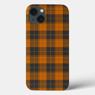 Einfaches Tartan-Muster in dunklem Orange Case-Mate iPhone Hülle