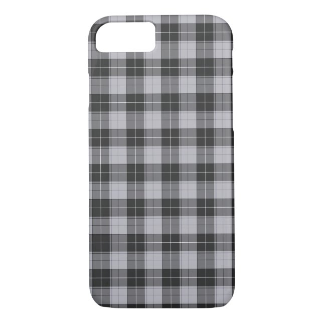 Einfaches Tartan-Muster in Grau Case-Mate iPhone Hülle (Rückseite)