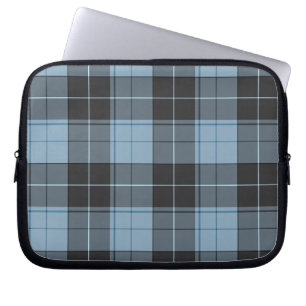 Einfaches Tartan-Muster in Hellblau Laptopschutzhülle