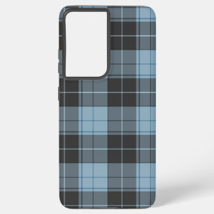 Einfaches Tartan-Muster in hellblau Samsung Galaxy Hülle