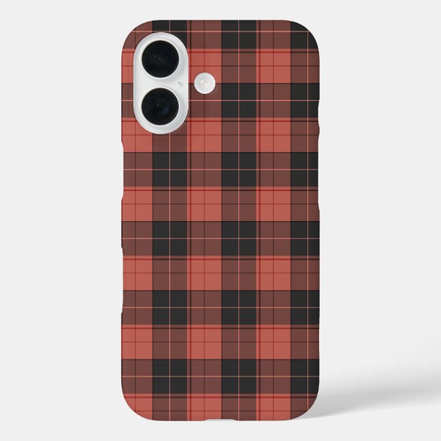 Einfaches Tartan-Muster in Rot Case-Mate iPhone Hülle (Rückseite)