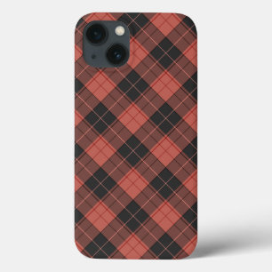Einfaches Tartan-Muster in Rot Case-Mate iPhone Hülle