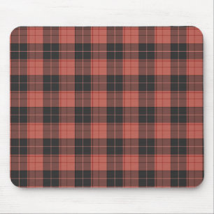 Einfaches Tartan-Muster in Rot Mousepad