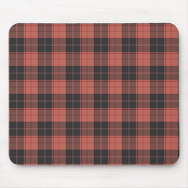 Einfaches Tartan-Muster in Rot Mousepad (Vorne)