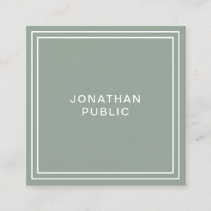 Einfaches Template Professionell Modern Elegant Gr Quadratische Visitenkarte